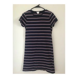 J. Crew Factory Striped T-shirt Dress